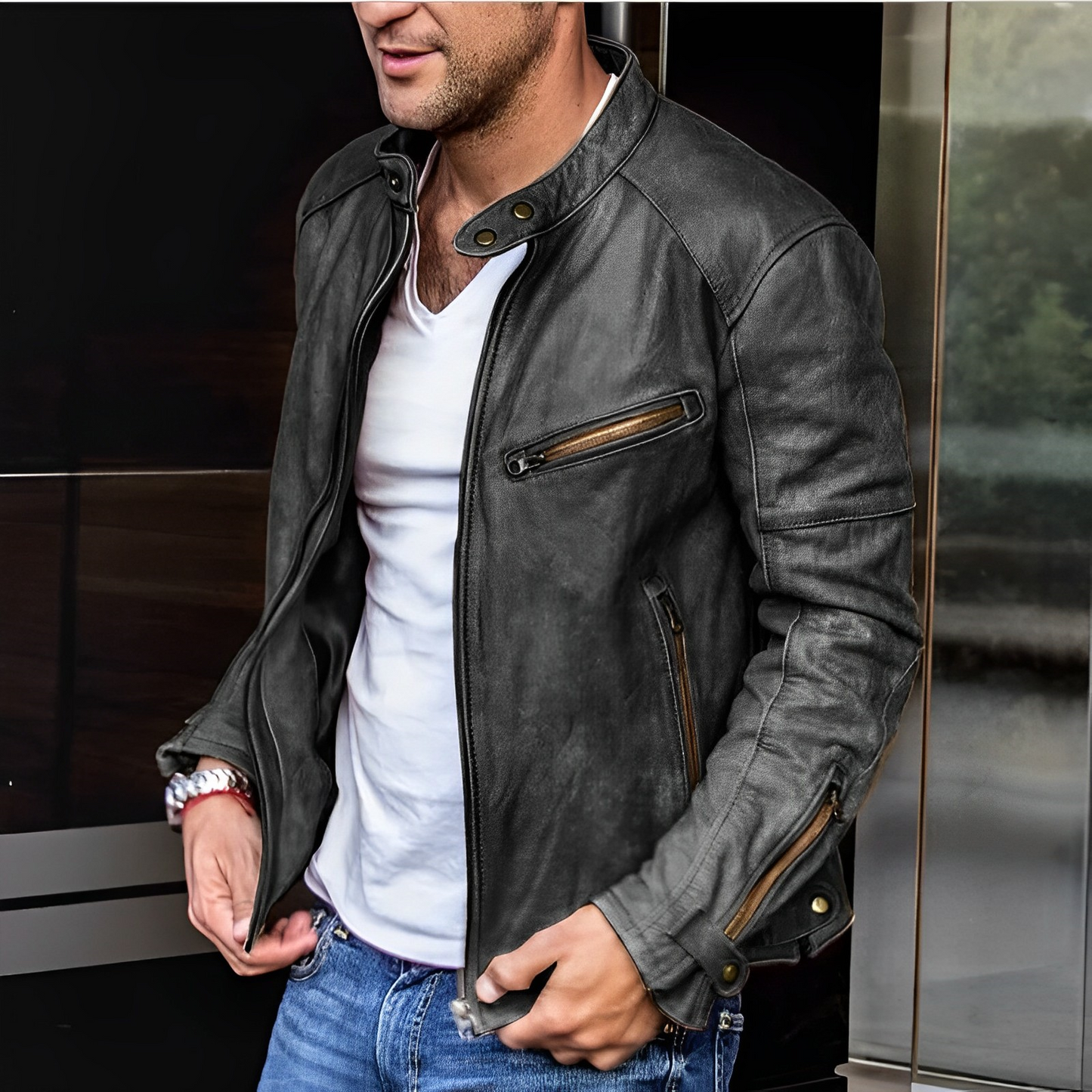 Denver Warme Urbane Lederjacke