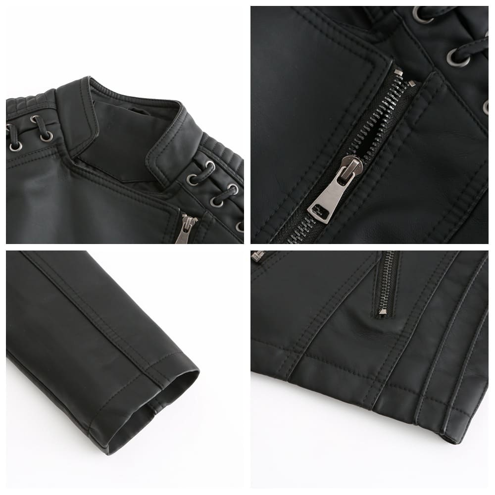Carmi Chic Lederjacke mit Reißverschluss