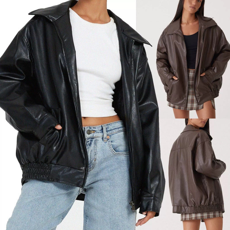 Dana Damen Loose Lederjacke