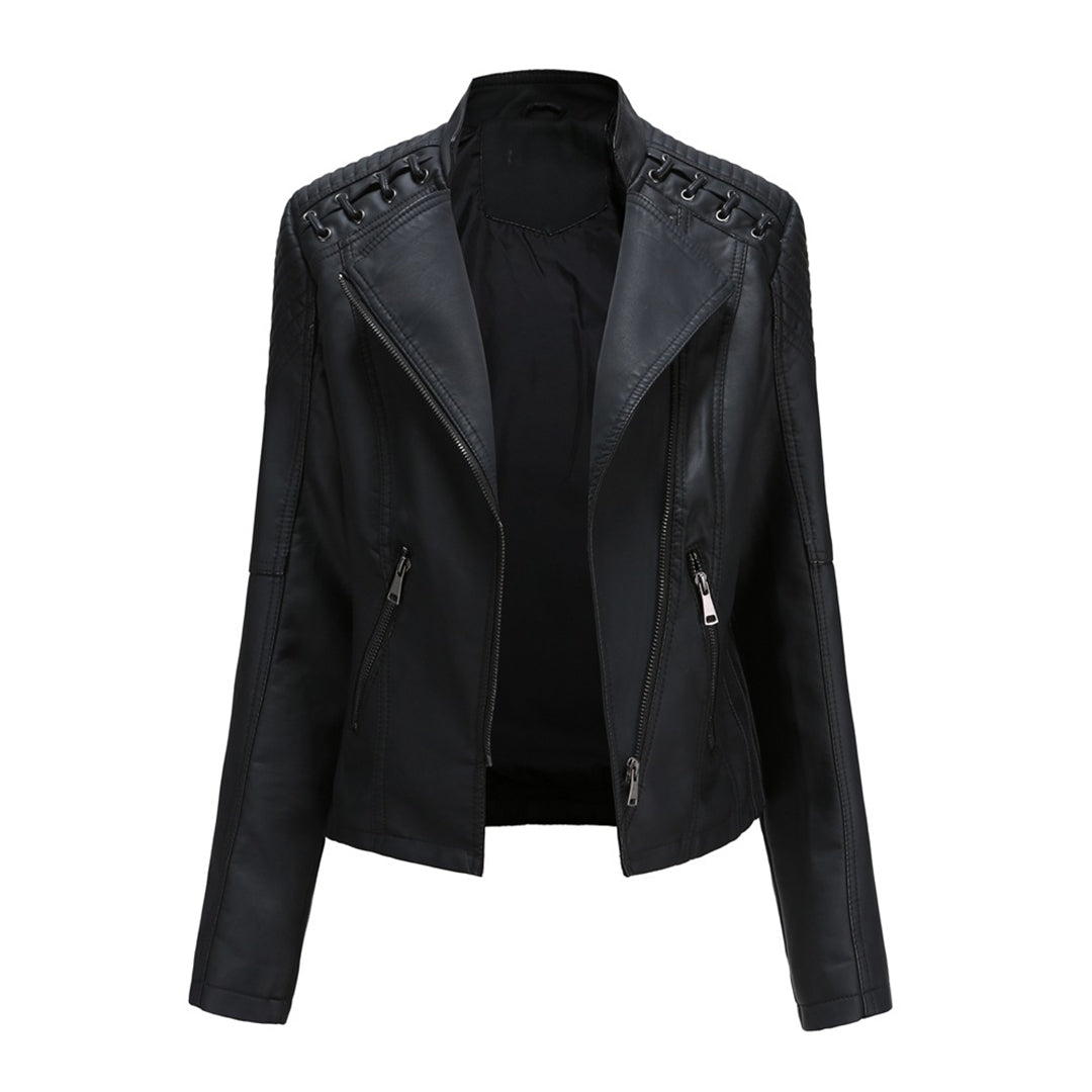 Carmi Chic Lederjacke mit Reißverschluss