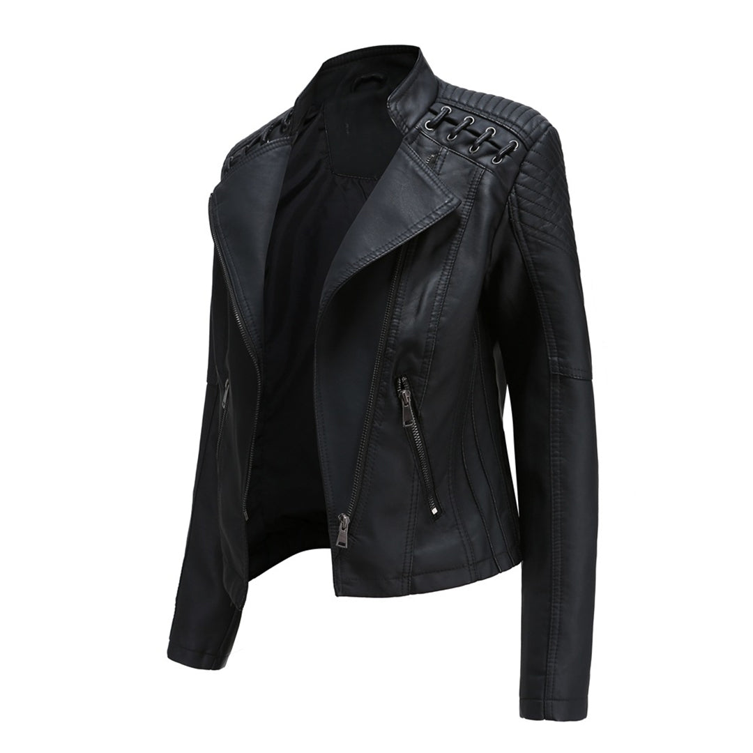 Carmi Chic Lederjacke mit Reißverschluss