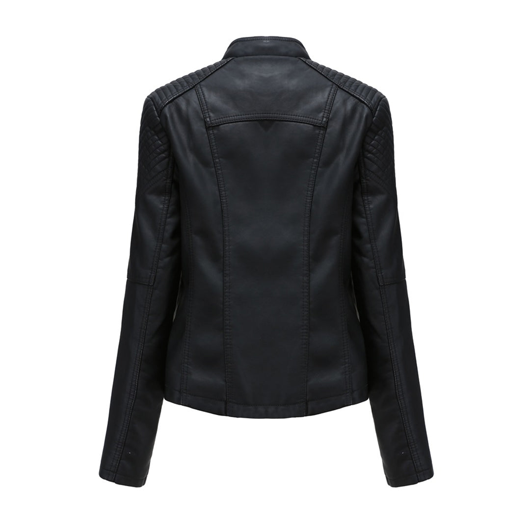 Carmi Chic Lederjacke mit Reißverschluss