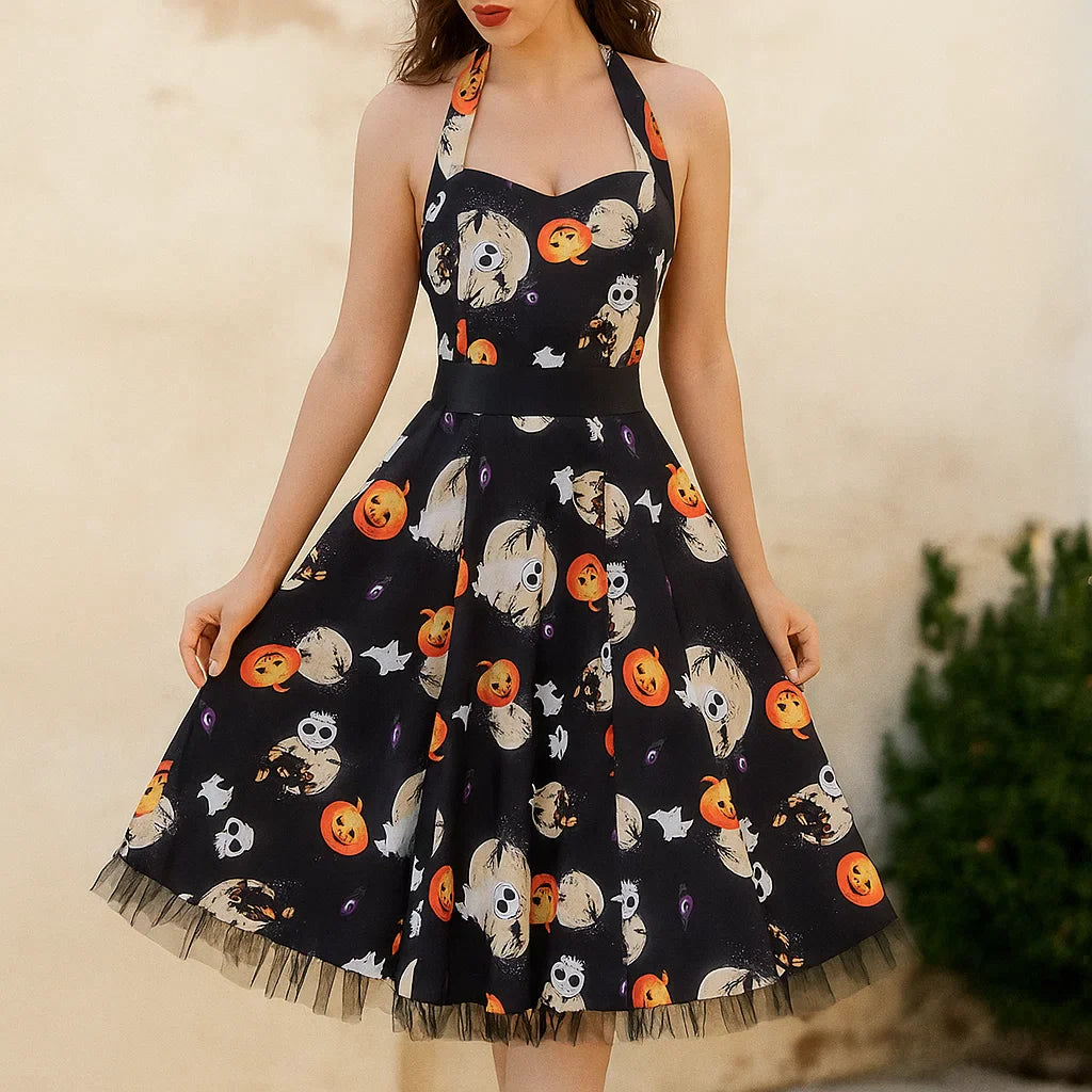 Serenity Fließendes Mini Halloween Kleid