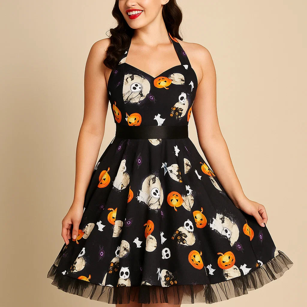 Serenity Fließendes Mini Halloween Kleid