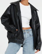 Lavinia Oversized Lederjacke