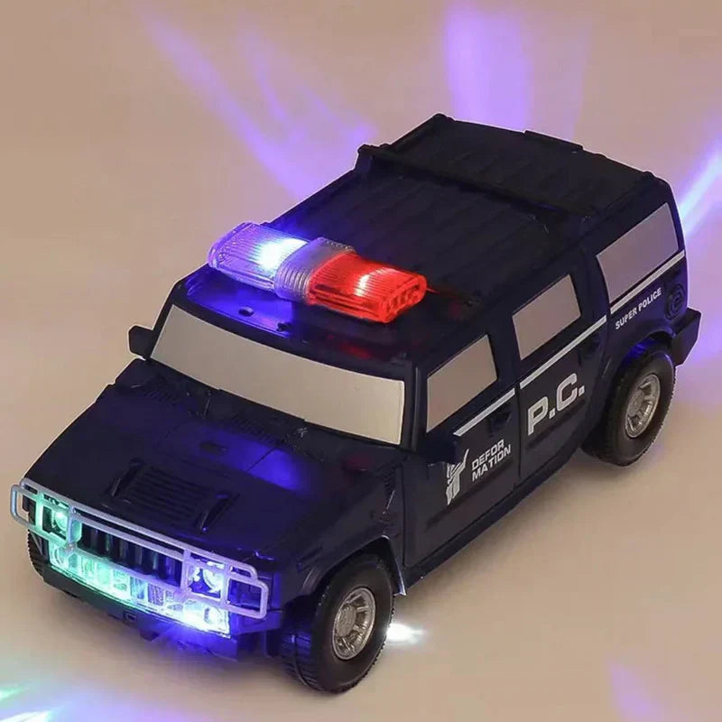 2-in-1 Polizei-Roboter-Spielzeug mit Licht & Sound