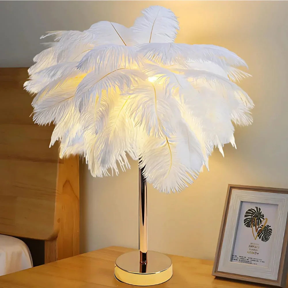 Palmera Feder-Tischlampe