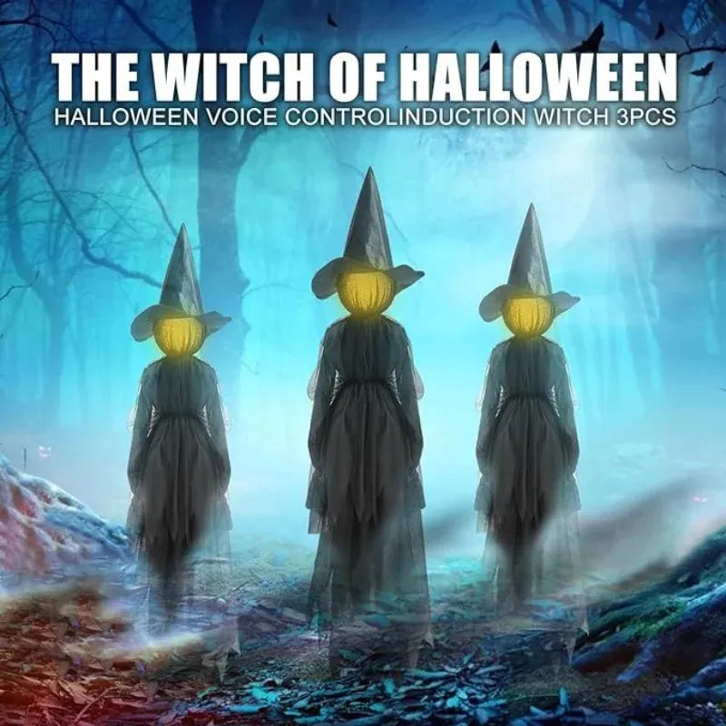 3er-Pack Halloween-Hexen-Dekorationen
