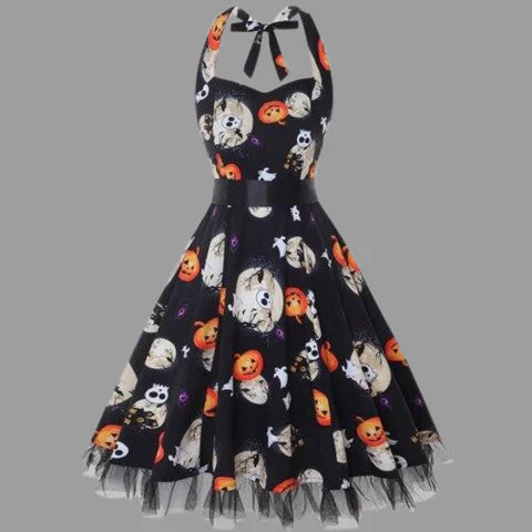 Serenity Fließendes Mini Halloween Kleid