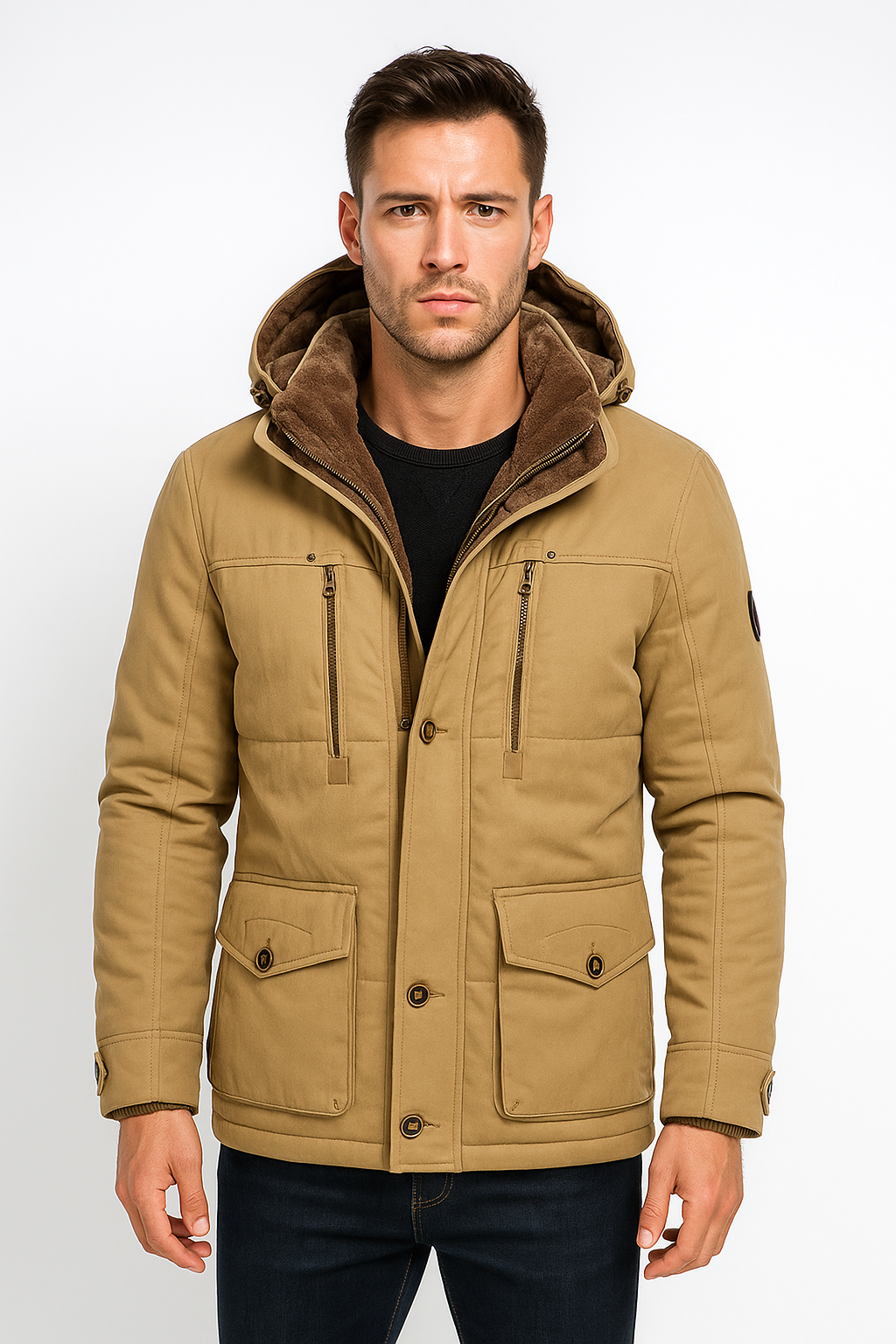 Barna Warme Winter Jacke
