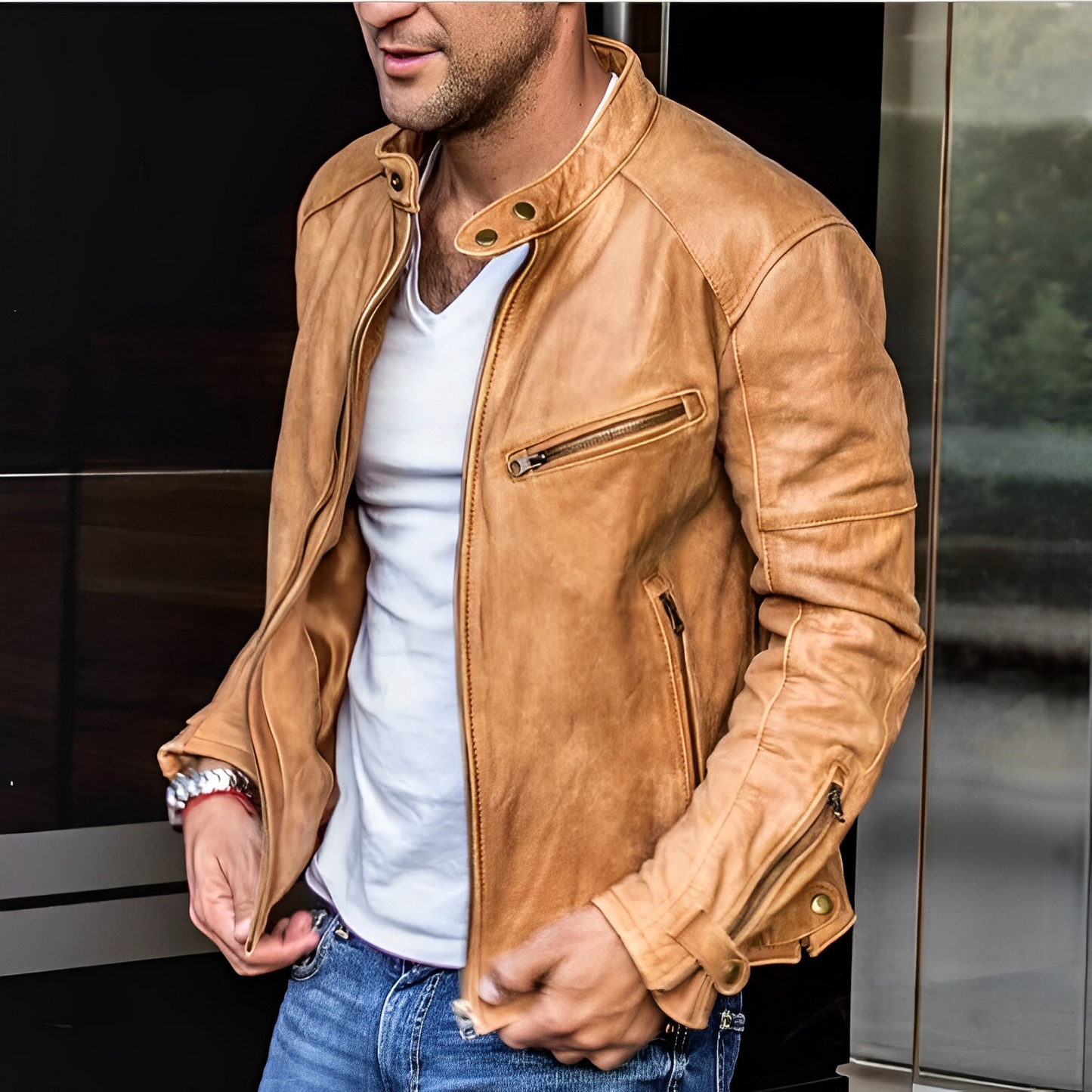Denver Warme Urbane Lederjacke