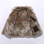 Warme Winter-Lederjacke