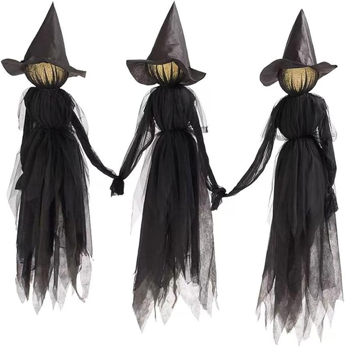 3er-Pack Halloween-Hexen-Dekorationen