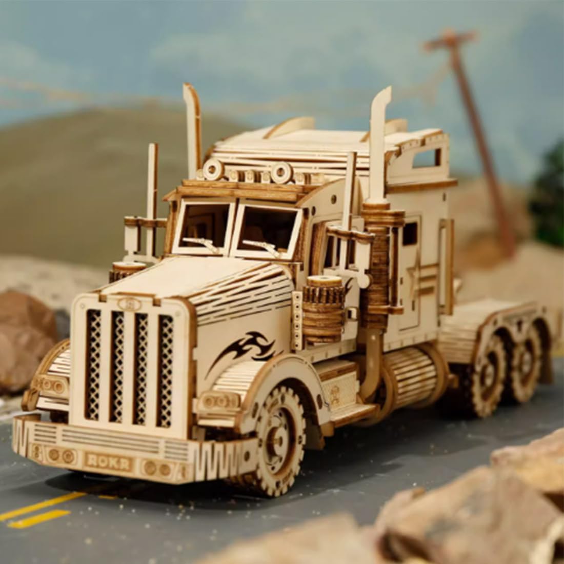 3D DIY LKW Puzzle Montage