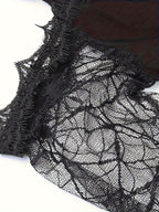 Luxcelle Gothic Halloween Mesh Mini Kleid