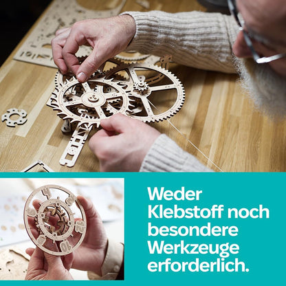 Mechanisches Pendel 3D-Holzuhr-Puzzle