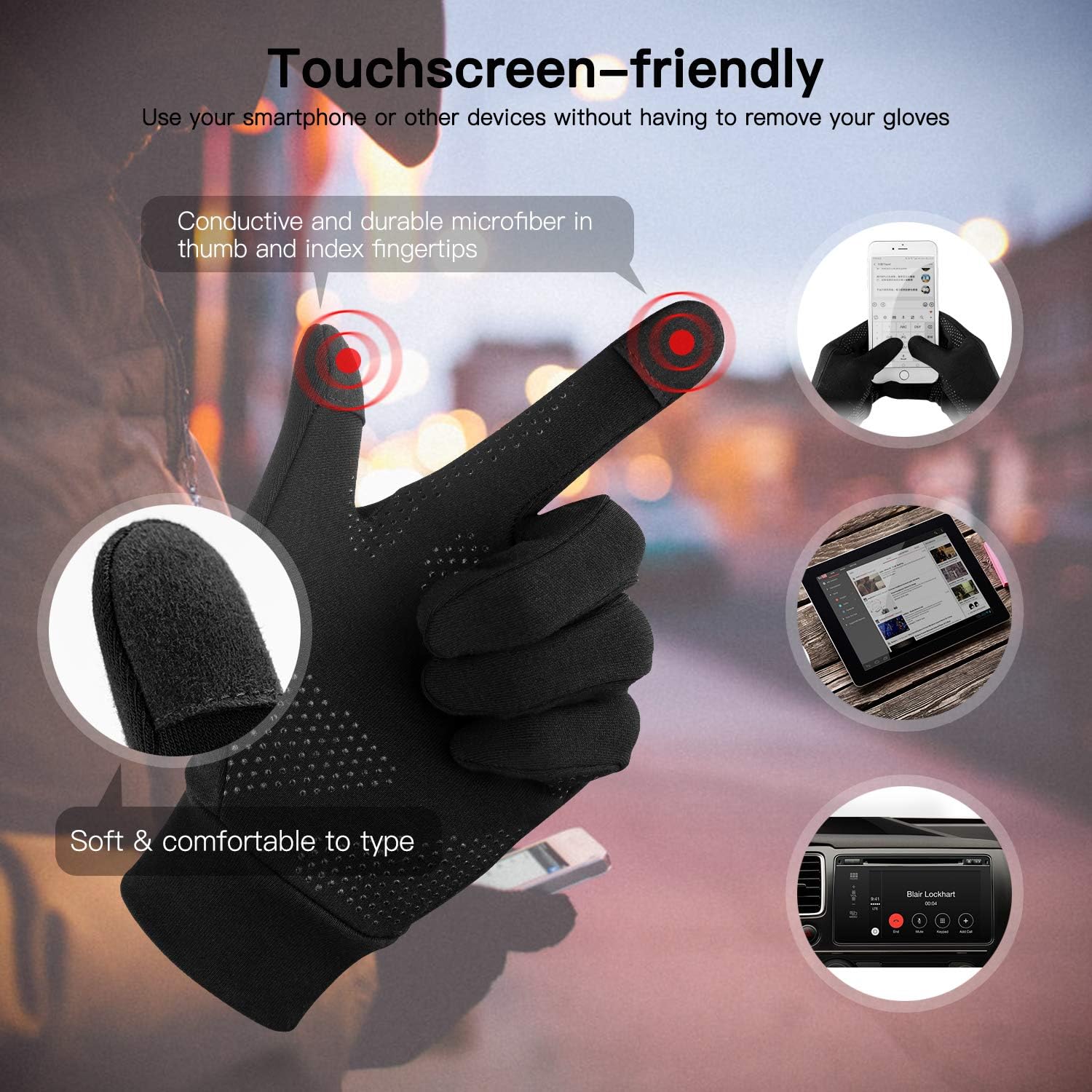 Touchscreen Handschuhe, winterfest, wasserfest