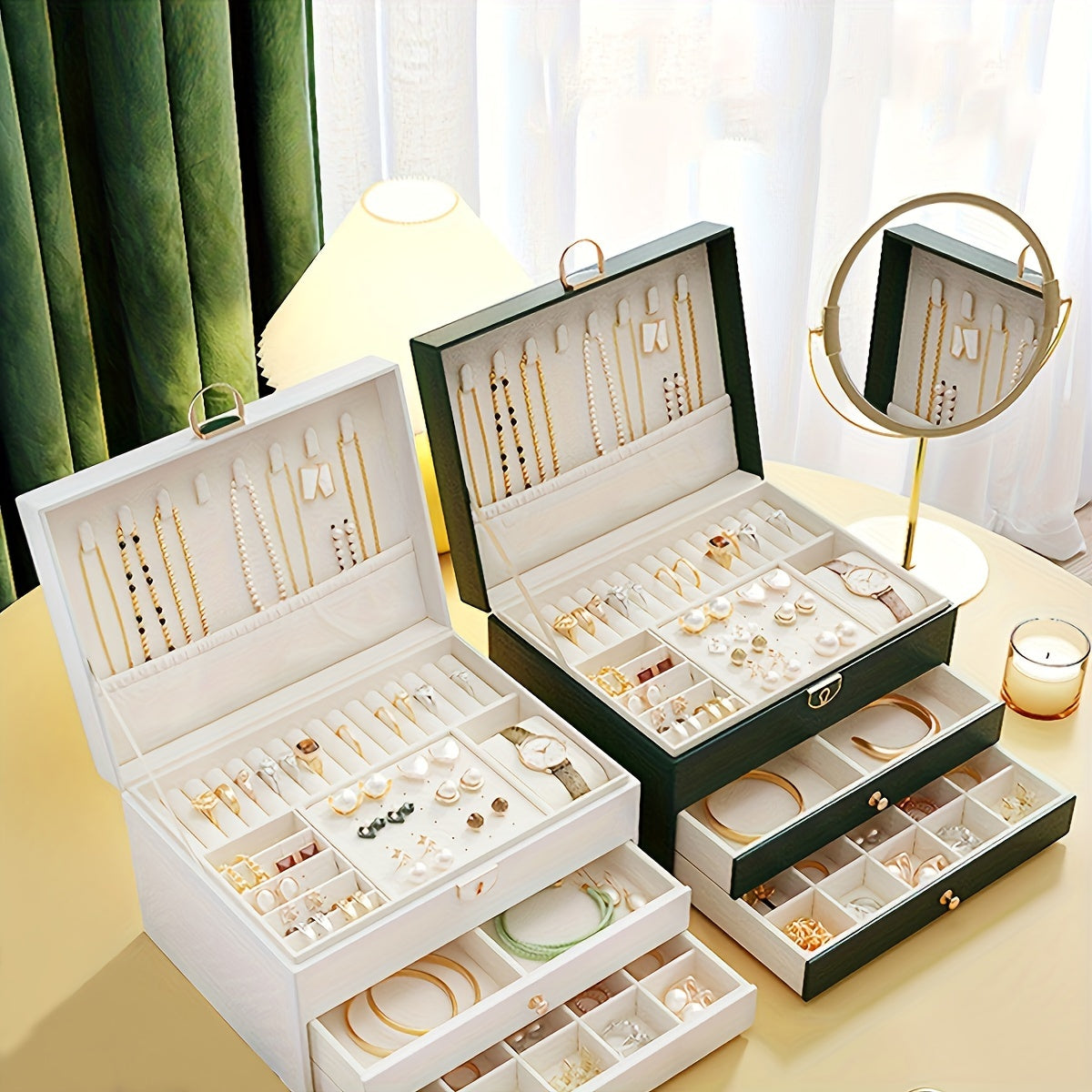Tinker Schmuck-Organizer Box aus Leder