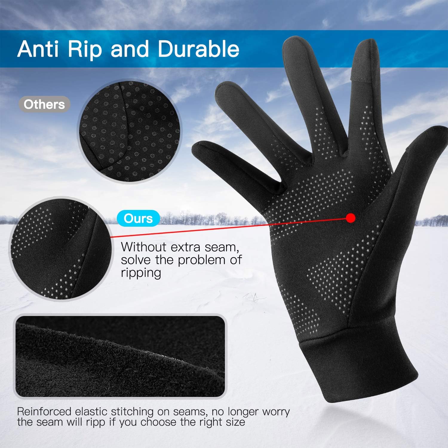 Touchscreen Handschuhe, winterfest, wasserfest