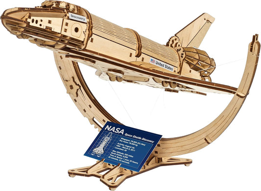 Interaktives 3D-Space-Shuttle-Holzpuzzle