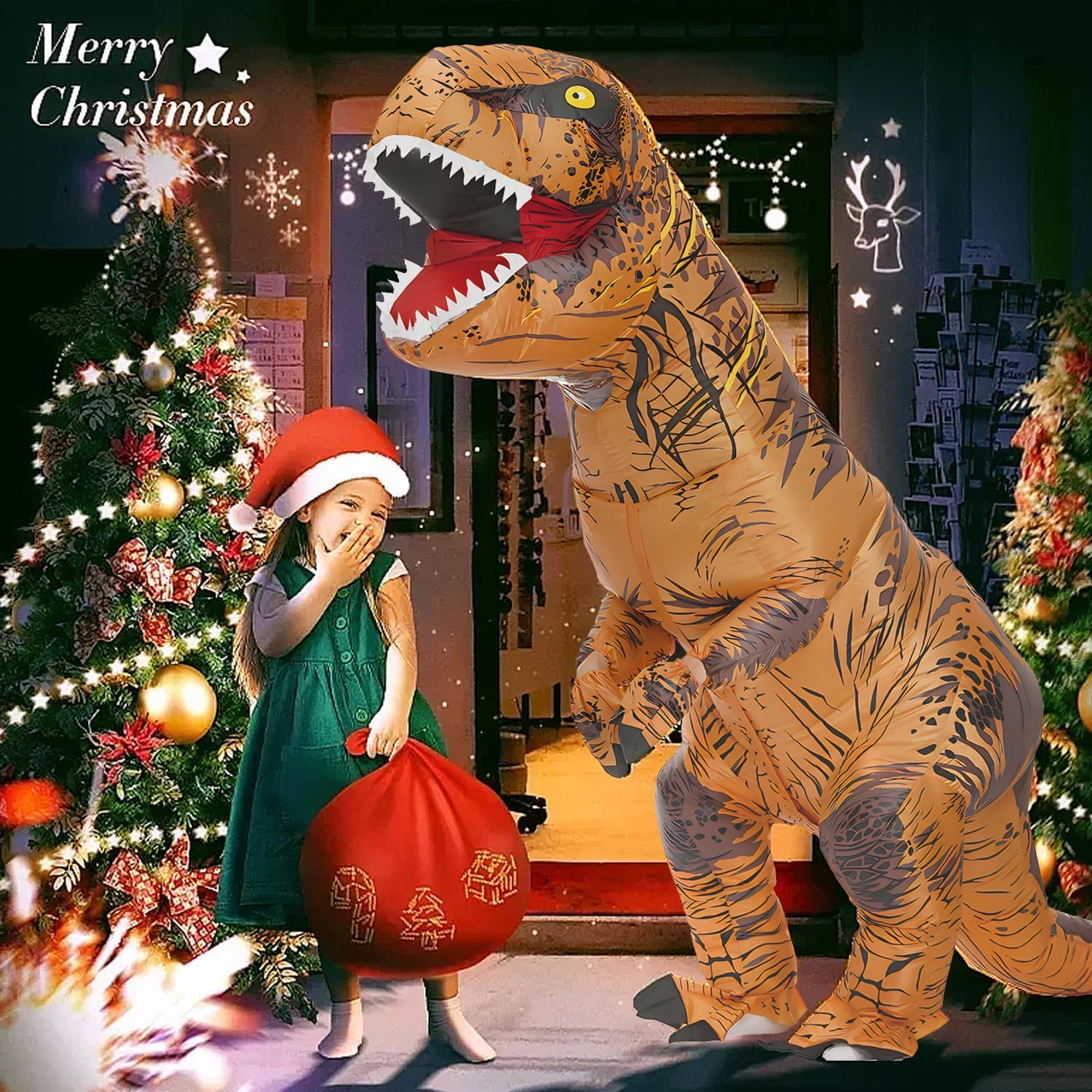 Aufblasbares T-Rex Halloween Kostüm