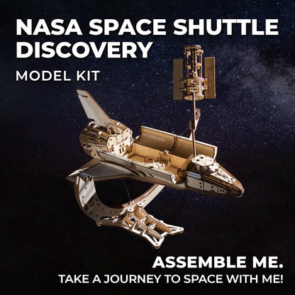 Interaktives 3D-Space-Shuttle-Holzpuzzle