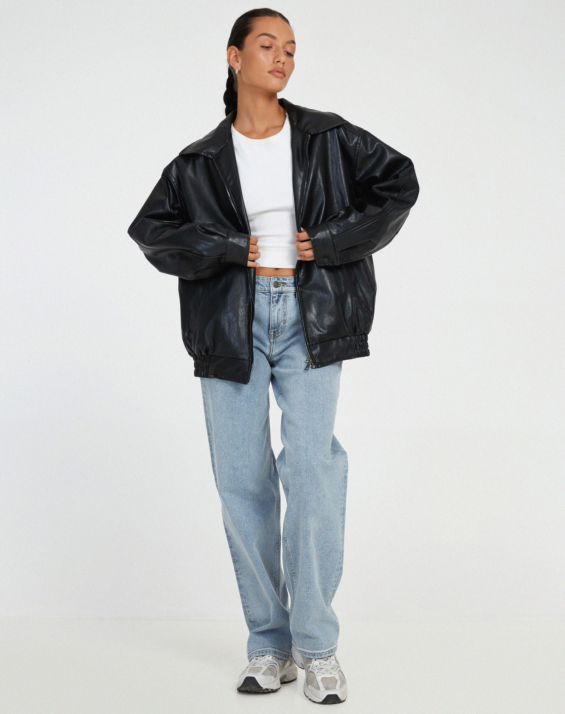 Lavinia Oversized Lederjacke