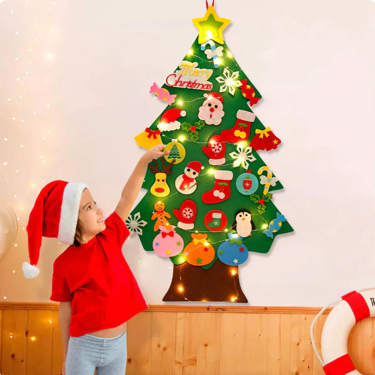 Caylaes Leuchtender Filz-Weihnachtsbaum