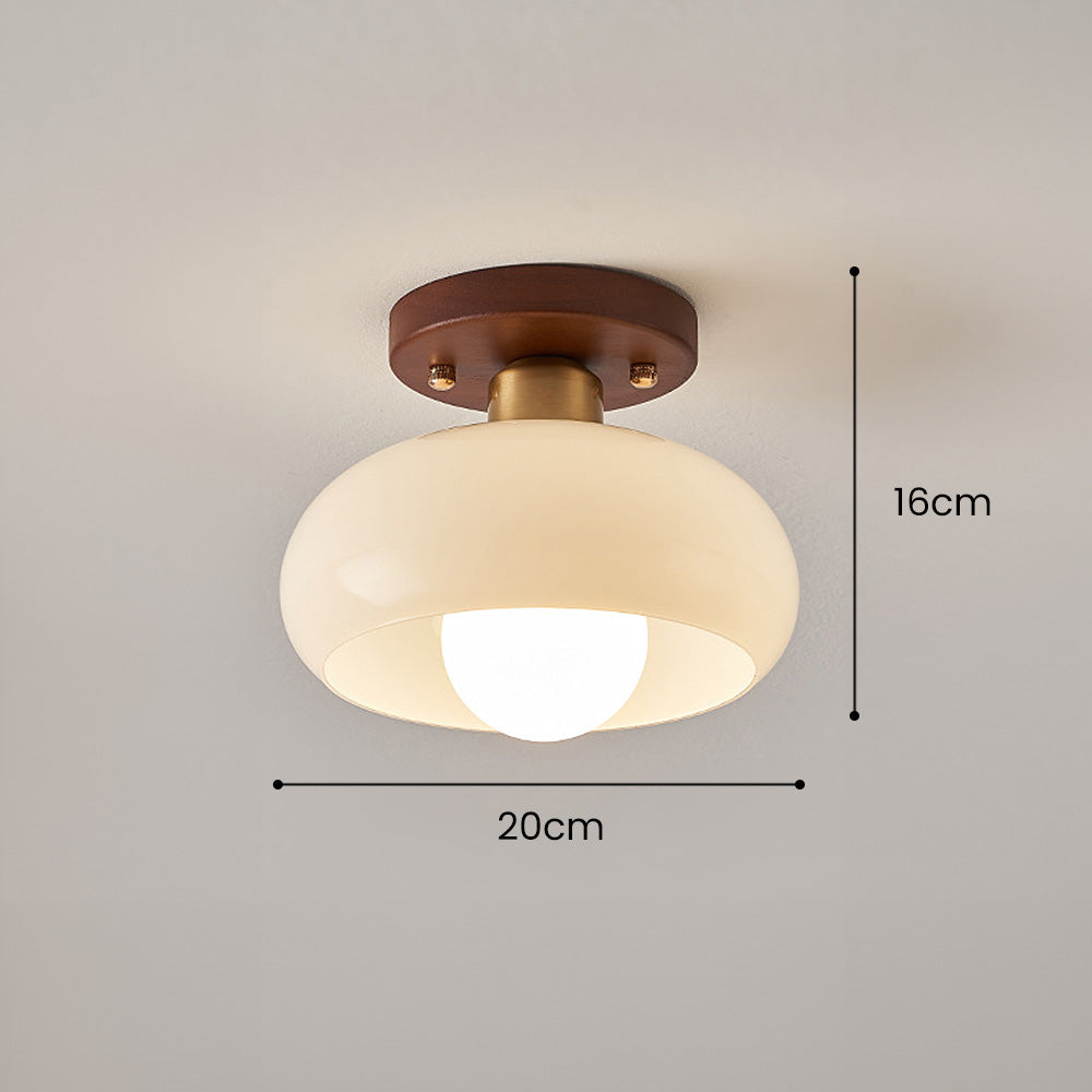 Balia Holz-Glas Deckenleuchte
