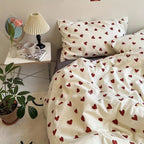 Vanna Premium Herzmuster-Bettwäsche-Set
