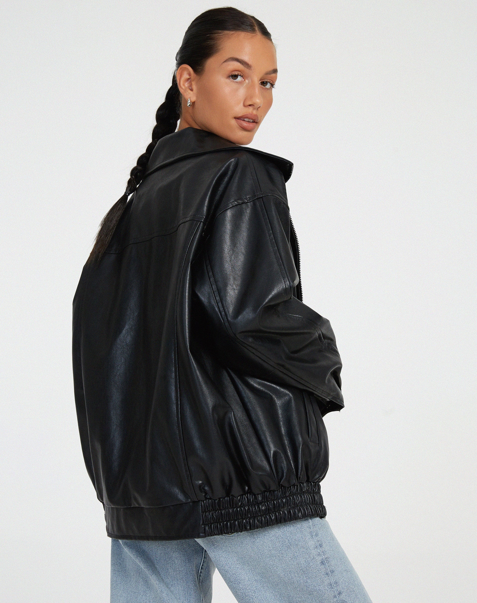 Lavinia Oversized Lederjacke