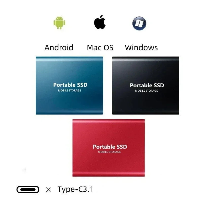 Externe SSD 256GB bis 2TB Festplatte, Hochgeschwindigkeit