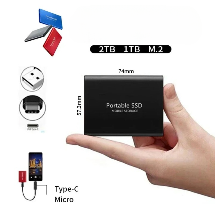 Externe SSD 256GB bis 2TB Festplatte, Hochgeschwindigkeit