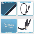 Externe SSD 256GB bis 2TB Festplatte, Hochgeschwindigkeit