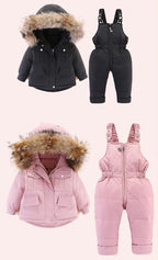 Winterset für Kinder: Daunenjacke + Overall