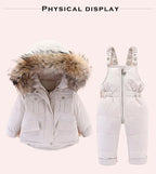 Winterset für Kinder: Daunenjacke + Overall