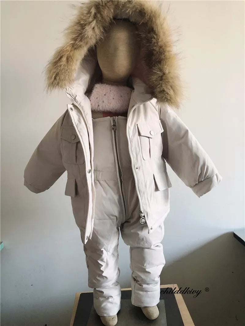 Winterset für Kinder: Daunenjacke + Overall