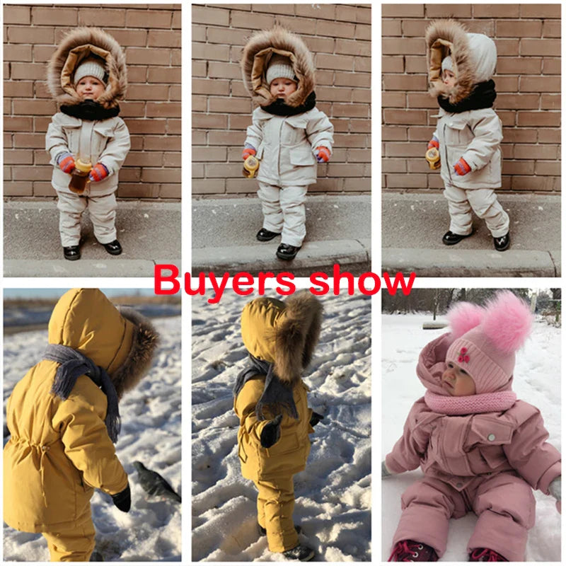 Winterset für Kinder: Daunenjacke + Overall