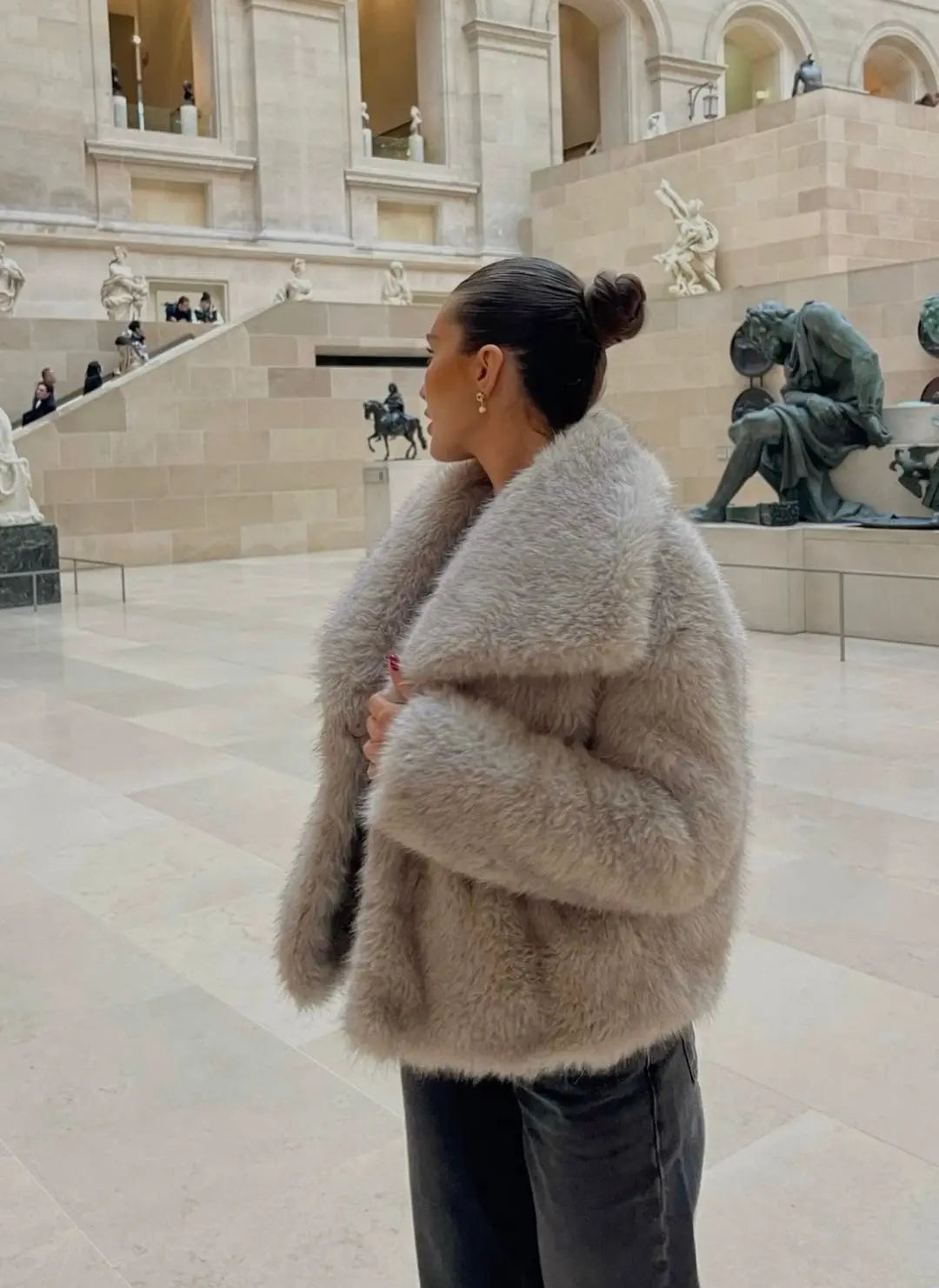 Leona Luxe Kunstfell-Jacke