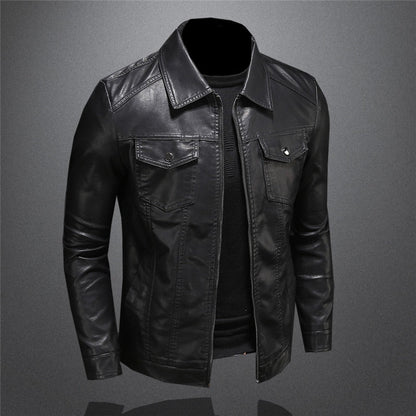 Kowa Leder-Windbreakerjacke für Herren