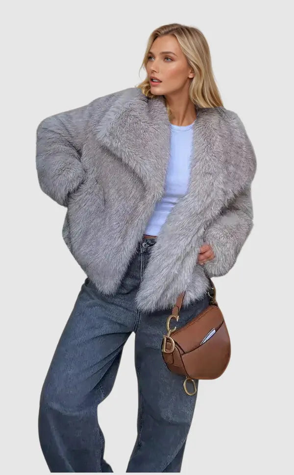 Leona Luxe Kunstfell-Jacke