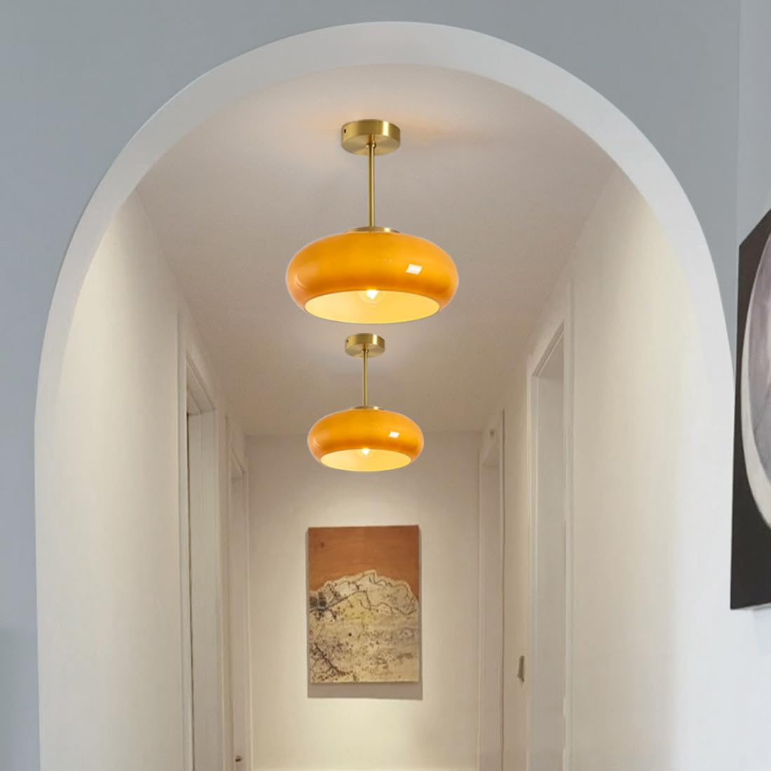 Livia Vintage Glas-Deckenleuchte
