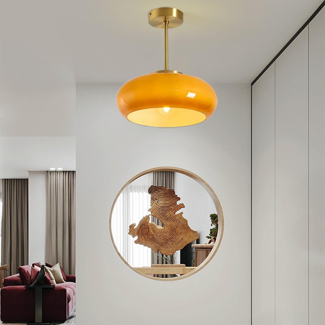 Livia Vintage Glas-Deckenleuchte