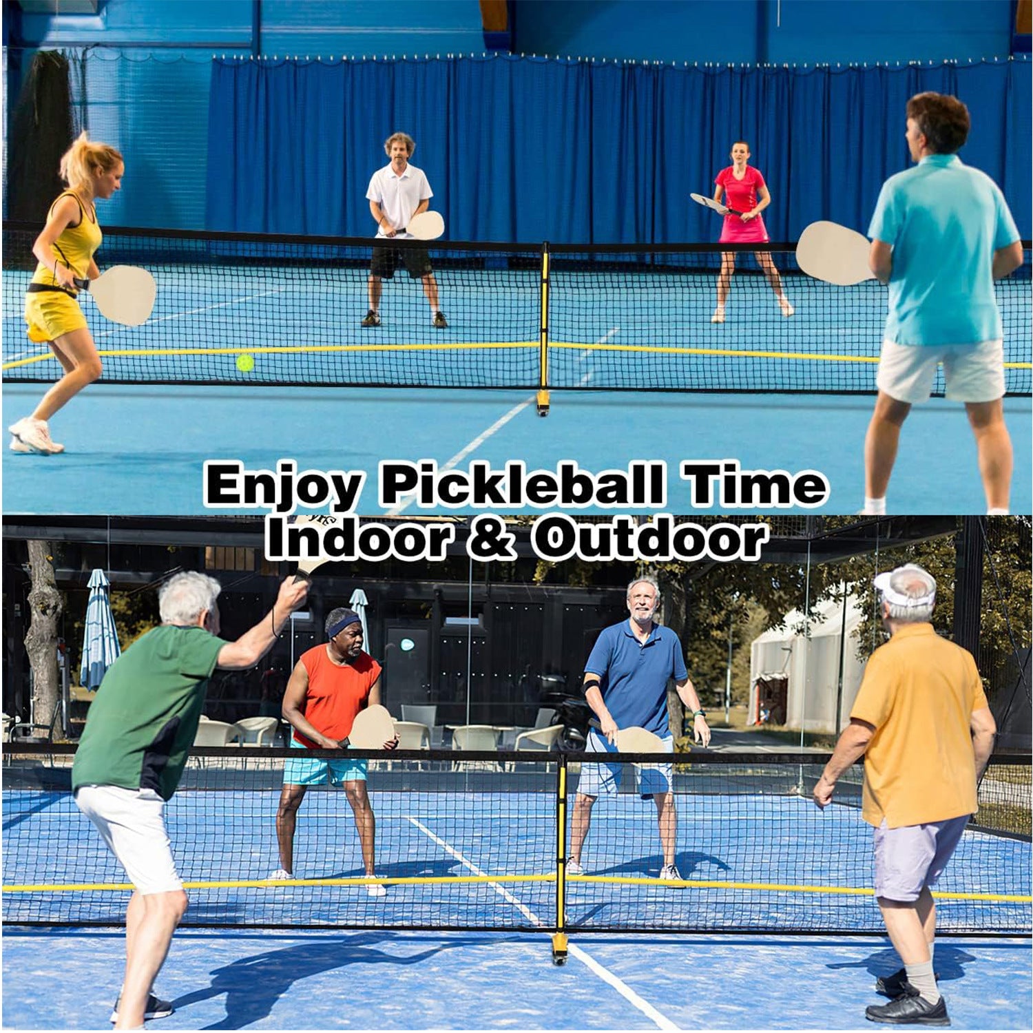 Pickleball Netz mit Gerüst