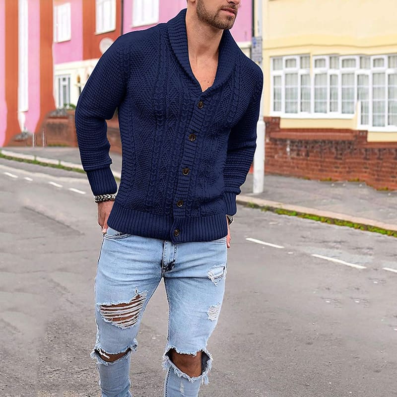 Milan Gestrickte Herren-Strickjacke