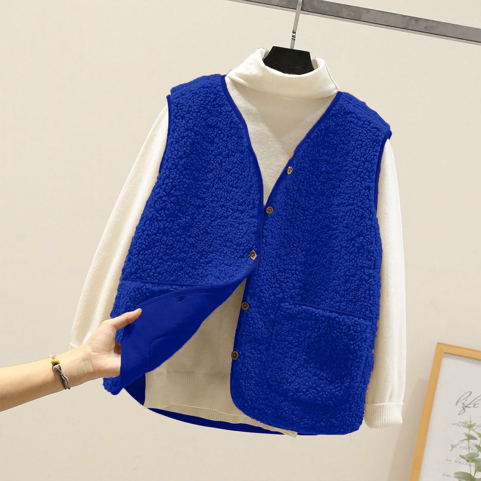 Frauen Teddy kuschelige Fleece Weste