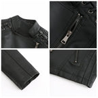 Carmi Chic Lederjacke mit Reißverschluss