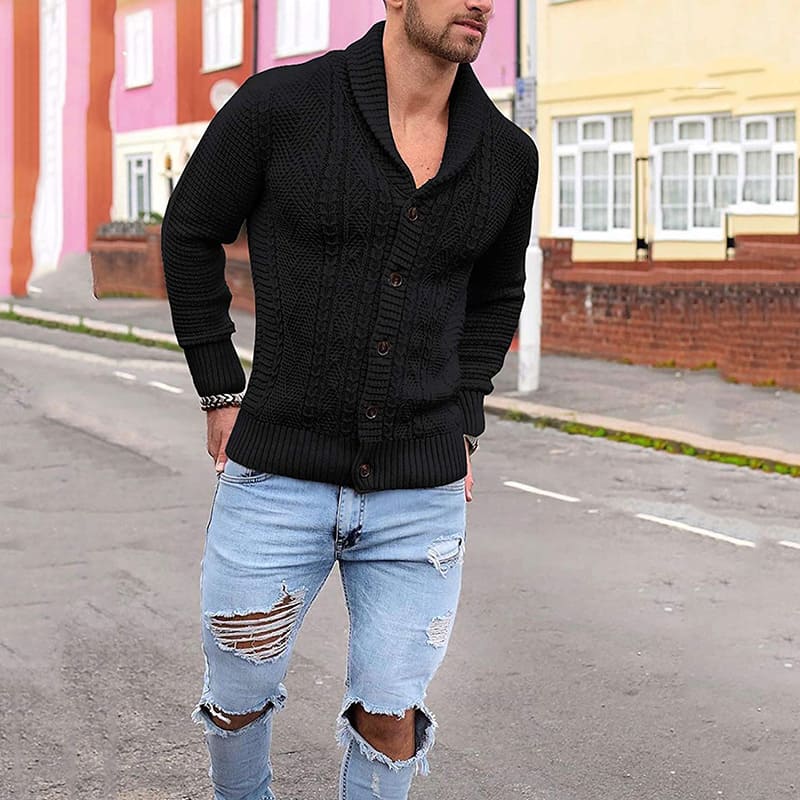 Milan Gestrickte Herren-Strickjacke