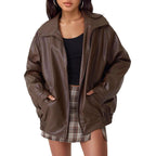 Dana Damen Loose Lederjacke