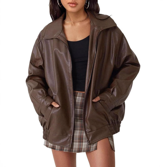 Dana Damen Loose Lederjacke